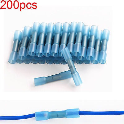 200pcs Azul 1,5-2,5 Mm Retráctil Cable Engarzado Econectador 1