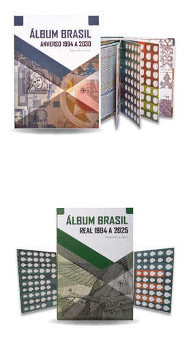 Álbum Anverso 1994 A 2030 + Álbum Brasil Real 1994-2025 0