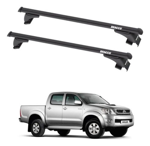 Bracco Black Roof Railing Bars for Toyota Hilux Double Cab 0