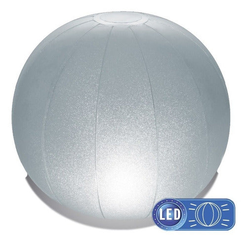 Lampara Bola Luz De Led Flotante Para Pileta Intex 4 Colores 0