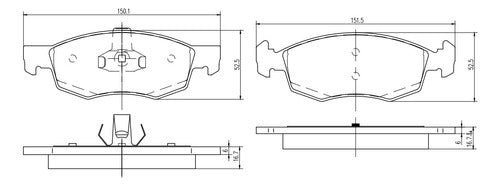 Corven Brake Pads for Fiat Doblo Grand Siena - Cavallino 1