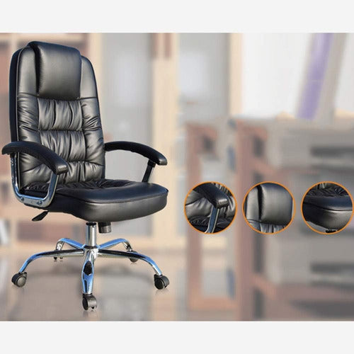 Out Executive Metal Reclining Desk Chair for PC 1