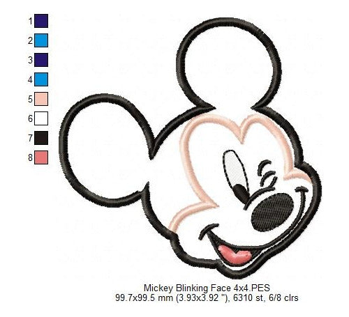 Elma Matrizes Matriz Para Bordados Maquina Infantil Mickey Mouse 4316 1