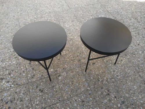 Round Steel and Iron Balcony Table 3