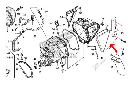 Honda Air Filter Box Door Left Side CRF 250 X 04-08 6