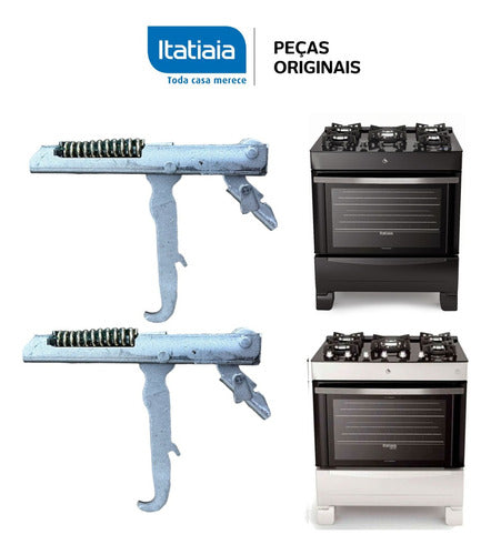 Kit 2 Dobradiças Porta Forno Fogão Itatiaia Vitrum Original 1