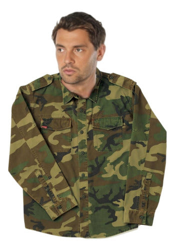 Rothco Camisa Militar Manga Larga Camo Jungla 0