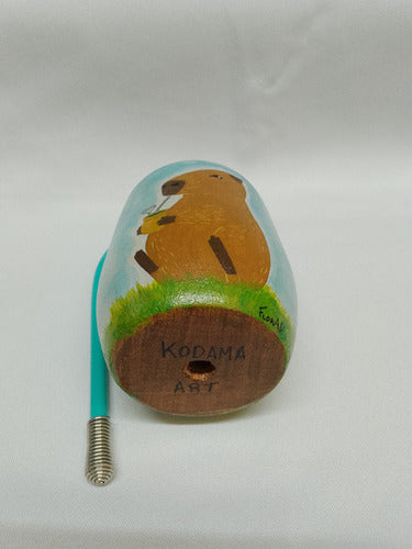 Wooden Mate Cup (Capybara Drinking Mate) 3