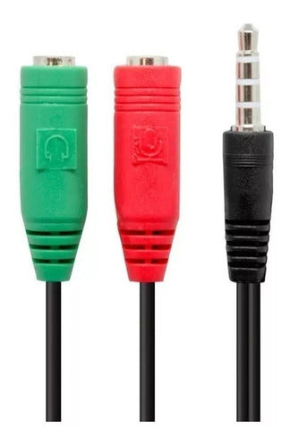 Cable Adaptador Spica 3,5mm Manos Libres Micrófono Auricular 0