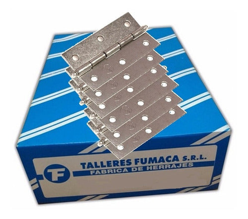 Fumaca Caja Bisagra 5005 Libro 63 Mm Fumaca Zincada Azul X 25 Unid 0