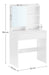 Kleopatra Makeup Vanity With Mirror, 2 Drawers And Shelves 1