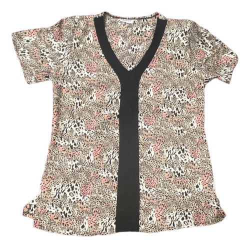 Chatelet Women's Blouse Size 48 L New Animal Print 0