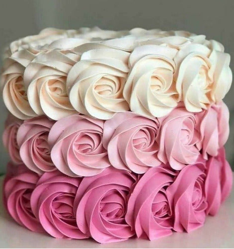 Decorated Cake with Roses in Buttercream or Chocolate Mix 2
