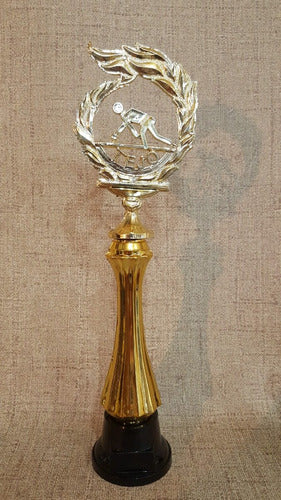 Trofeo Plástico Tejo Columna Alta 32cm Souvenir 1