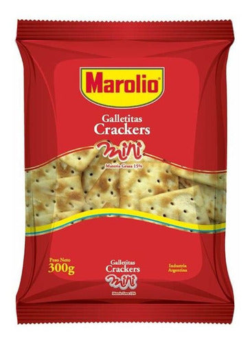 Pack of 24 Units Mini Crackers 300g Marolio Biscuits 0