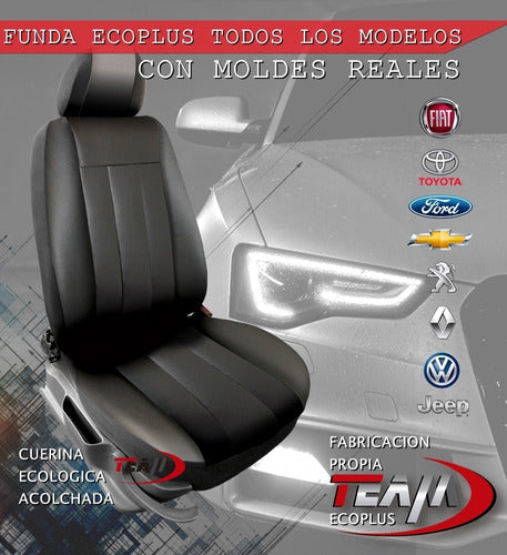 Team Synthetic Leather Cushioned Seat Cover for Renault Sandero 16/- 1/3 2/3 1