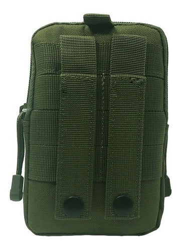 Riñonera Molle Edc Tactico Militar Con Porta Celular Verde 6