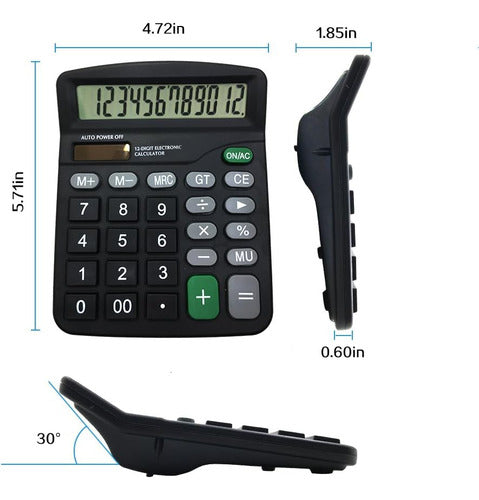 2 Paquetes De Calculadora De Escritorio Estándar De 12 Dígit 7