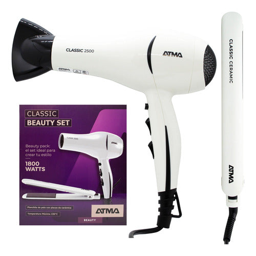 Atma Beauty Set Titanium Secador + Planchita De Pelo Ck4020p 0