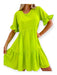 Short Dress with 3/4 Sleeves and Flared Hem Plus Size 5