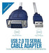 Cable Convertidor Sabrent Usb 2.0 A Serie (9 Pines) Db-9 Rs- 1