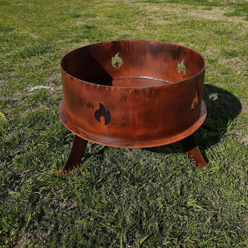 Round Garden Fire Pit. Cylinder Fire Pit. Ideal for Outdoor Use 1