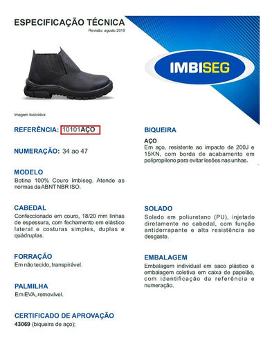 Kadesh Botin Imbiseg Elastico Suela Pu Mono Puntera Acero Talle 42 4