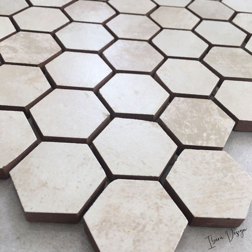 Iberá Design Hexagonal Ceramic Tile 32 X 27 Cm Sand 1