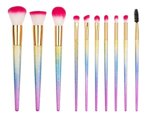 Elialite 10 Piece Premium Makeup Brush Set with Case 4