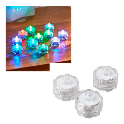 12 Submersible LED Candles with Luminous Party Lights 0