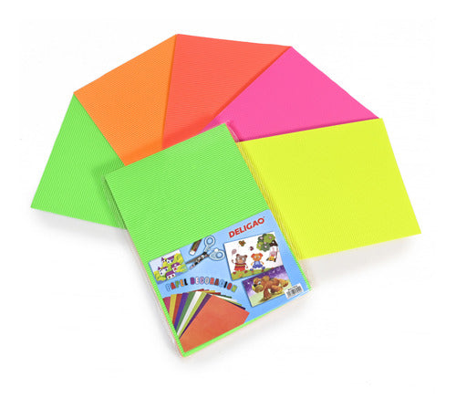 Cartón Corrugado Fluo A4 Pack X10 Unid. - Goldin Papelería 0