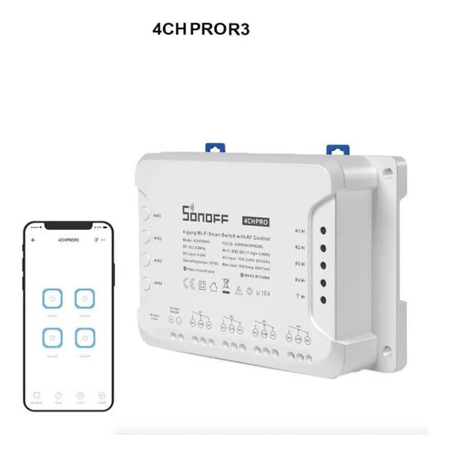 Sonoff 4ch Pro R3  4 Canales - Pulso - Contacto Seco - Rf 1