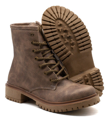 Angies Botas Mujer Borcegos Acordonados 3092 1