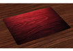 Lunarable Maroon Place Mats Set of 4 Wooden Board 0