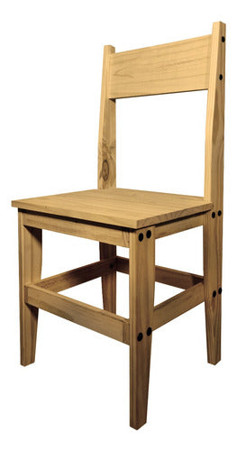 Sajo Modern Style Dining Room Combo - 2 Chairs in Solid Pine 1