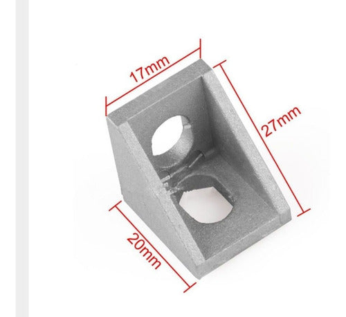 MULTITOOLS Internal Aluminum Square for Profile 2020 Bosch CNC x 50 U 0