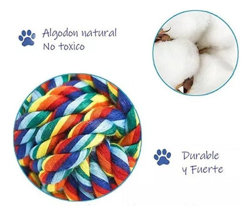 SHOPFINITY XL Rope Toy Balls for Pets - Pack of 2 3