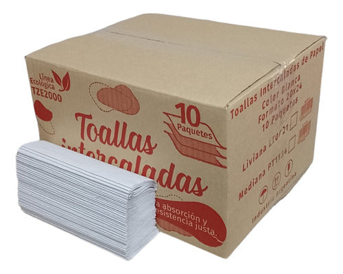 Toallas Intercaladas Papel Blancas 20x24 1,6kg 2