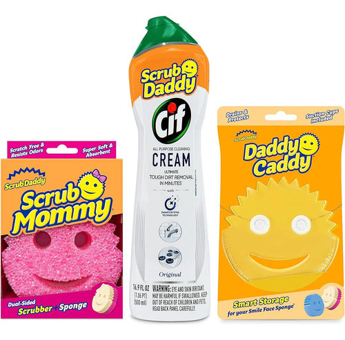 Scrub Daddy Scrub Mommy, Daddy Caddy + Cif All Purpose Cleaner 0