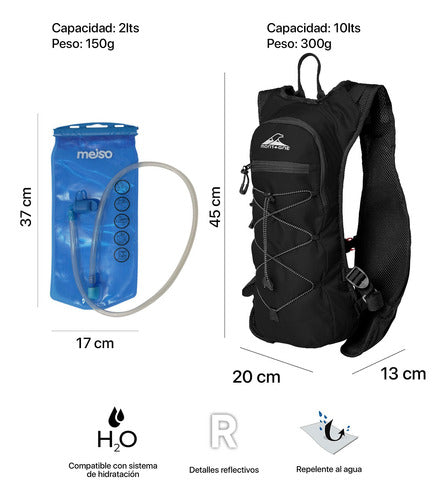 Montagne Galax Running Vest Backpack + Meiso 2L Hydration Bag Combo 1