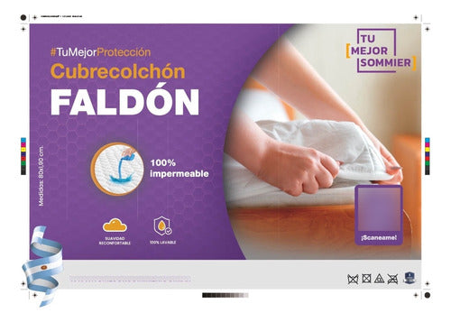 TU MEJOR SOMMIER Cubrecolchon 90x190 1 Plazas Faldon Lavable E Impermeable 0