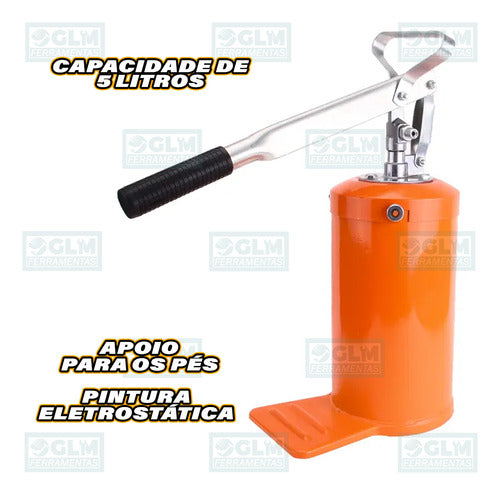 Bomba P/ Graxa Engraxadeira Manual Balde 5 Kg 1