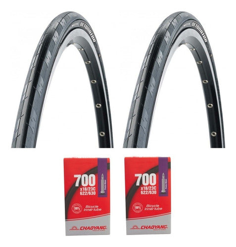 Maxxis Detonator Road Tire Pair 700x23 + Tube 0