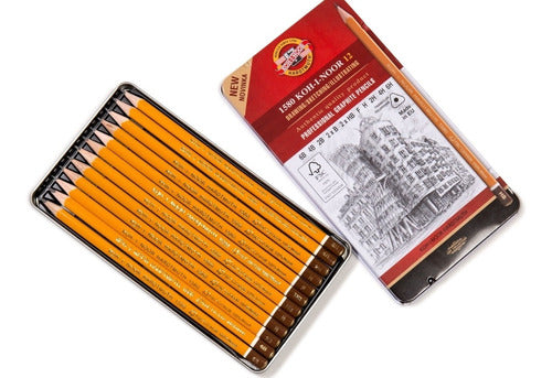 Koh-i-noor Triangular Graphite Pencils Tin X 12 0