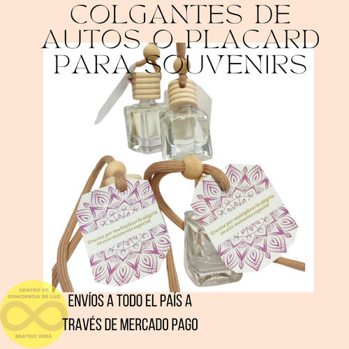 Centro de Conciencia de Luz Beatriz Vera Souvenirs X5 Perfume Con Aroma Ambientes, Colgante 7cc 2