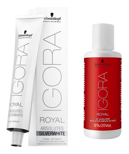 Schwarzkopf Professional Kit Igora Royal Absolutes Silverwhite + Oxidante 0