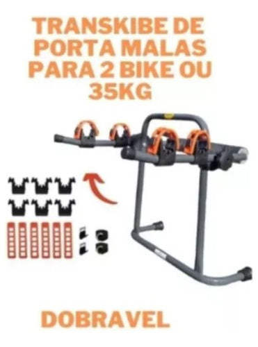 Suporte Para Duas Bicicleta Transbike Porta-malas C4 Cactus 1