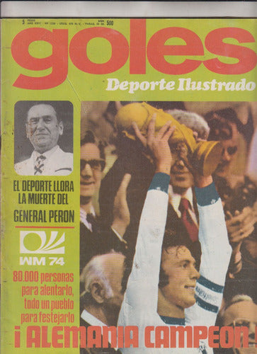 Mundial Futbol 1974 Beckenbauer Tapa Revista Goles Argentina 0