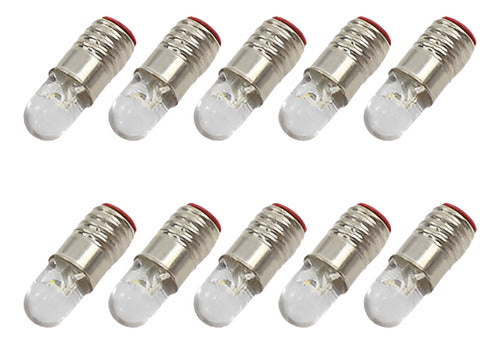 E505wm 10pcs Tornillo De Led Blanco Cálido Bombilla E5 E5.5 0