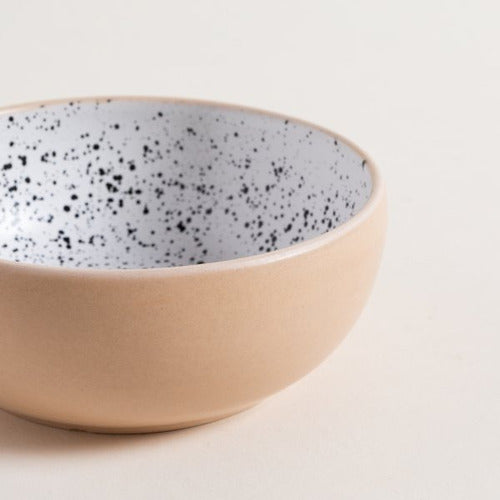 Korba Bowl Compotera Dots White with Beige 15cm 0